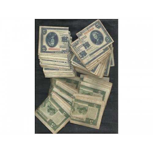 stwbui39 Netherlands Indies Cennering Half notes 5 Gulden 1943 per 1 Pcs