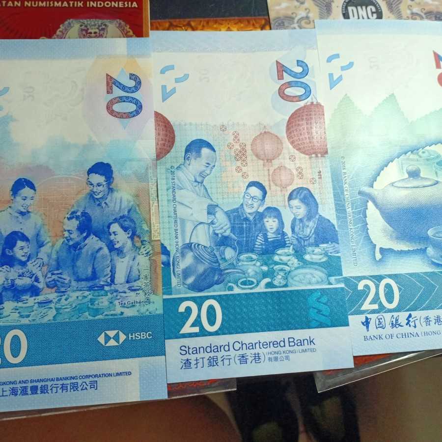 Hong Kong 3 Variasi pecahan 20