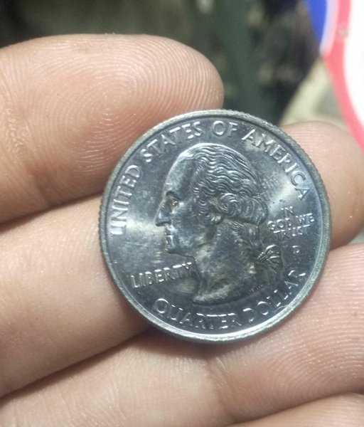 A 1977 Koin Quarter Dollar Usa Negara Bagian North Dakota 2006 Bekas Pakai Kondisi Sesuai Gambar