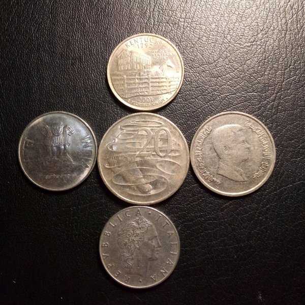 A3690 Lot 5 Keping Koin mancanegara sesuai dengan gambar ready