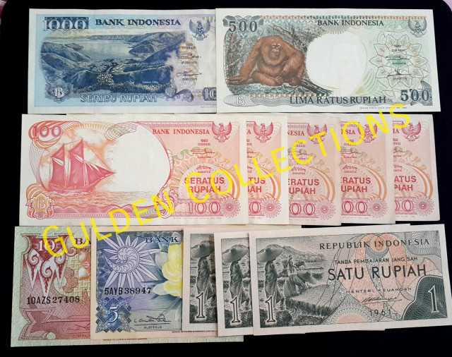 Paket murah uang kuno mahar pernikahan 2018 kertas 1000+500+100x5+1051