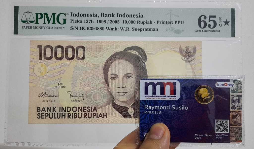 PMG65 EPQ Star Designation 100000 Rupiah Tjut Nyak Dhien