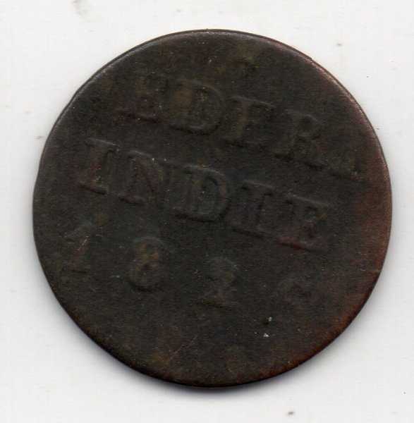 A1373 Nederlands Indies Seperempat Stuiver Tahun 1826 Bekas Sesuai Gambar