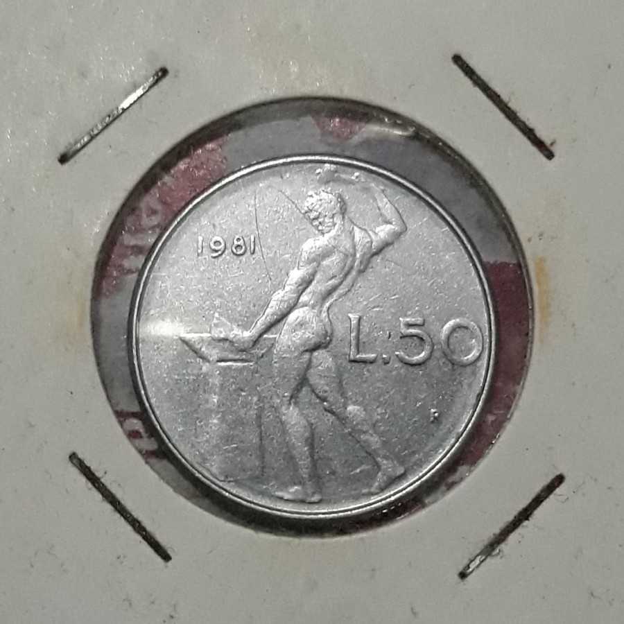 Italia (Italy) - 50 Lire 1981 : Koin / Asing / Uang Kuno