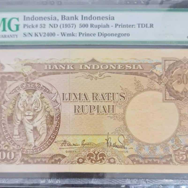 1957 Rp 500 harimau Pmg 66 epq