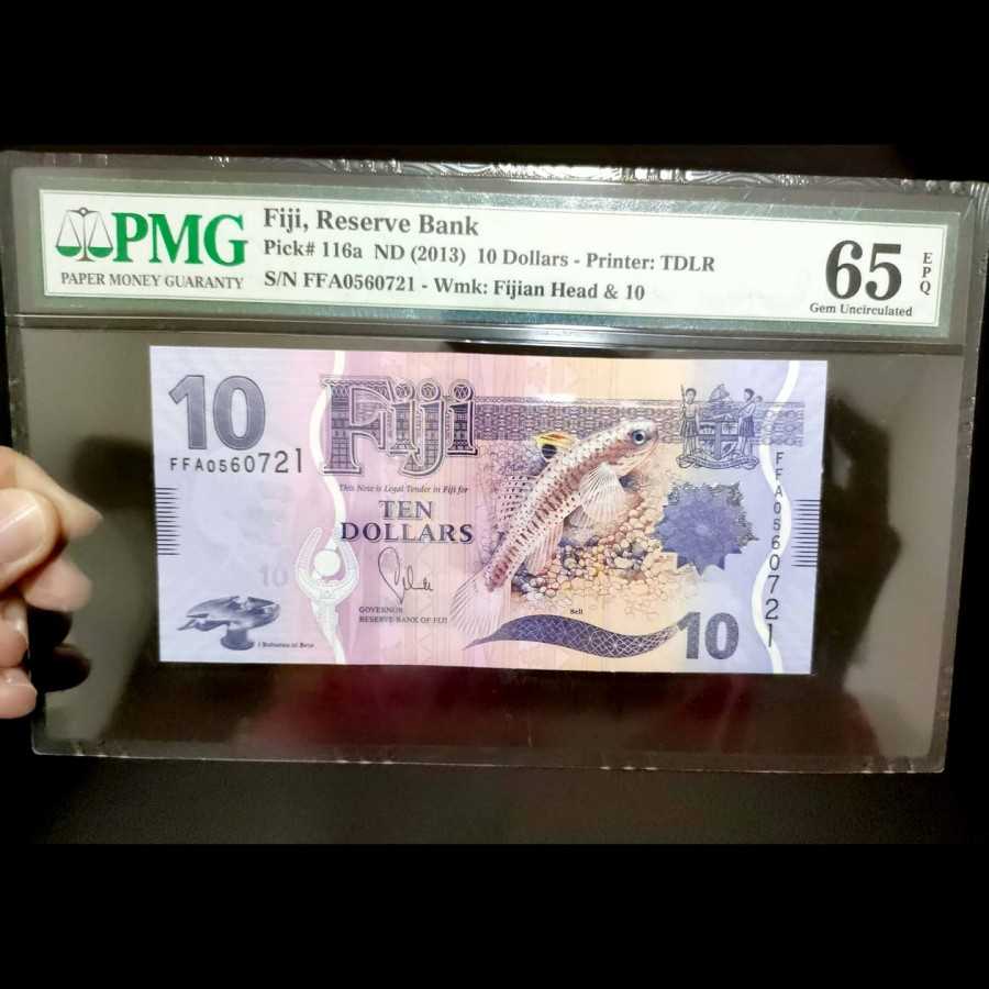 Fiji 10 Dollars Polymer UNC PMG 66 EPQ