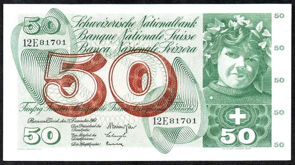 Switzerland 50 Francs 1961
