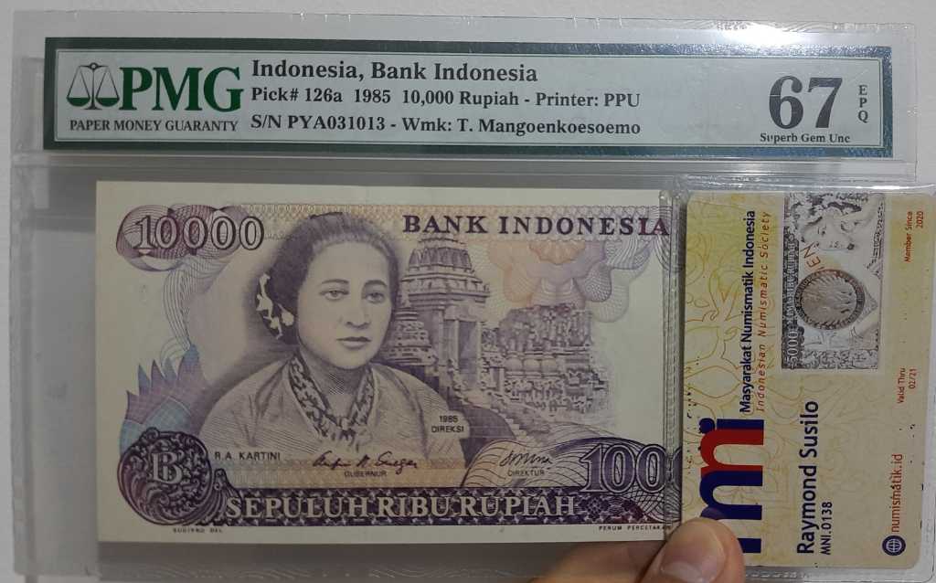 PMG67 EPQ 10000 Rupiah R A Kartini