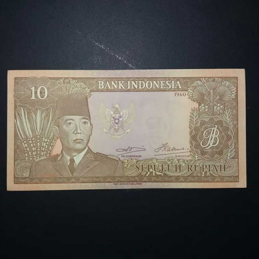 uang kuno 10 rupiah Soekarno