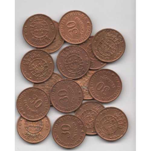 X 613 Timor Portugis 30 Centavos Tahun 1958 Per 1 Keping
