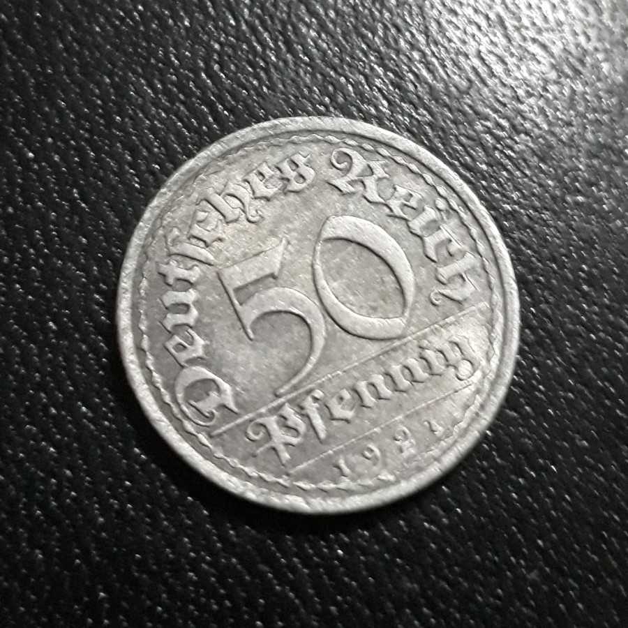 Jerman ( Germany ; Weimar Rep. ) - 50 Pfennig 1921 F : Koin / Asing