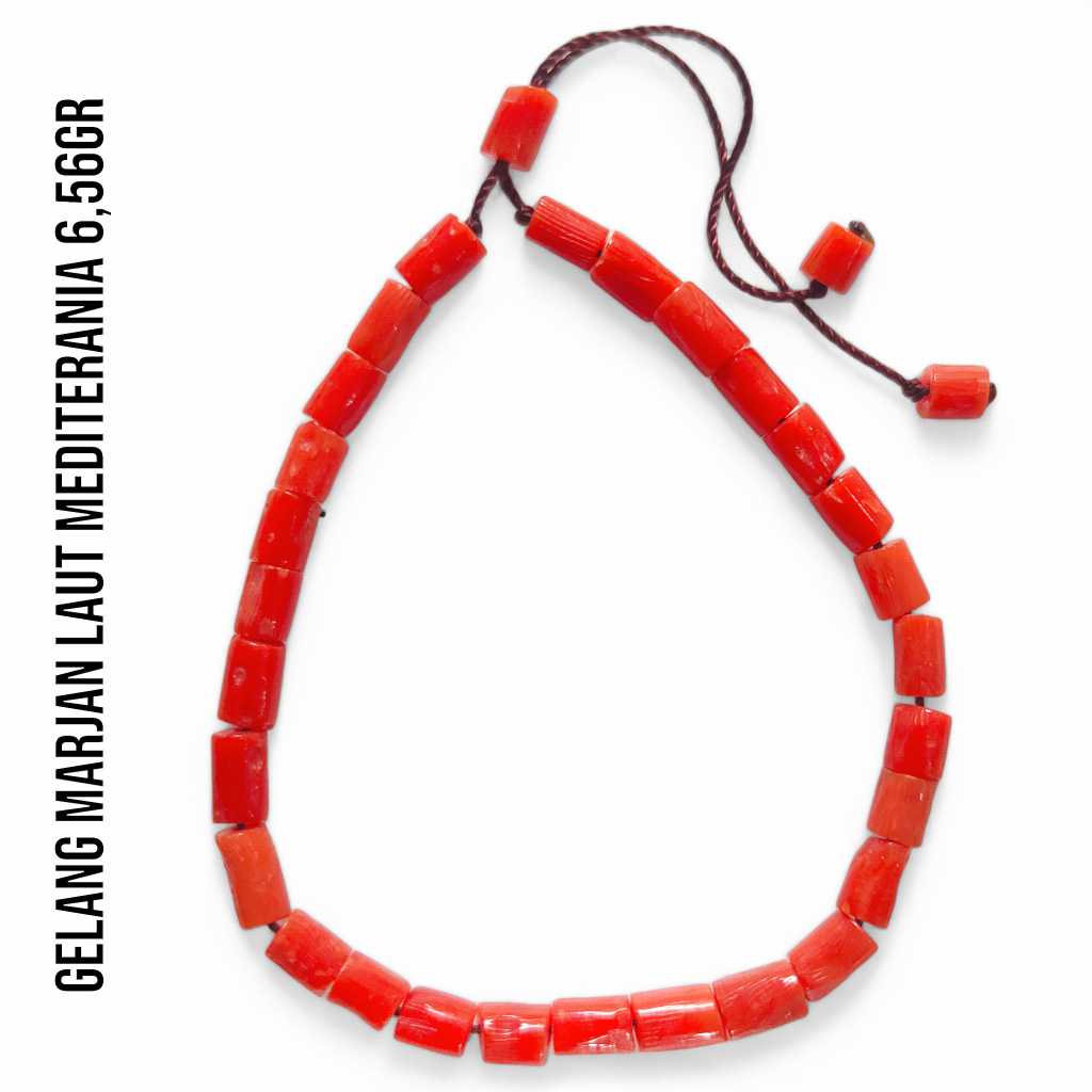 Gelang Marjan Corallium Rubrum Asli Laut Mediterania 6,56 Gram