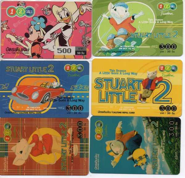 BL3083 Lot 6 Pcs Kartu Telefon Telepon Magnetik Thailand Sesuai Gambar