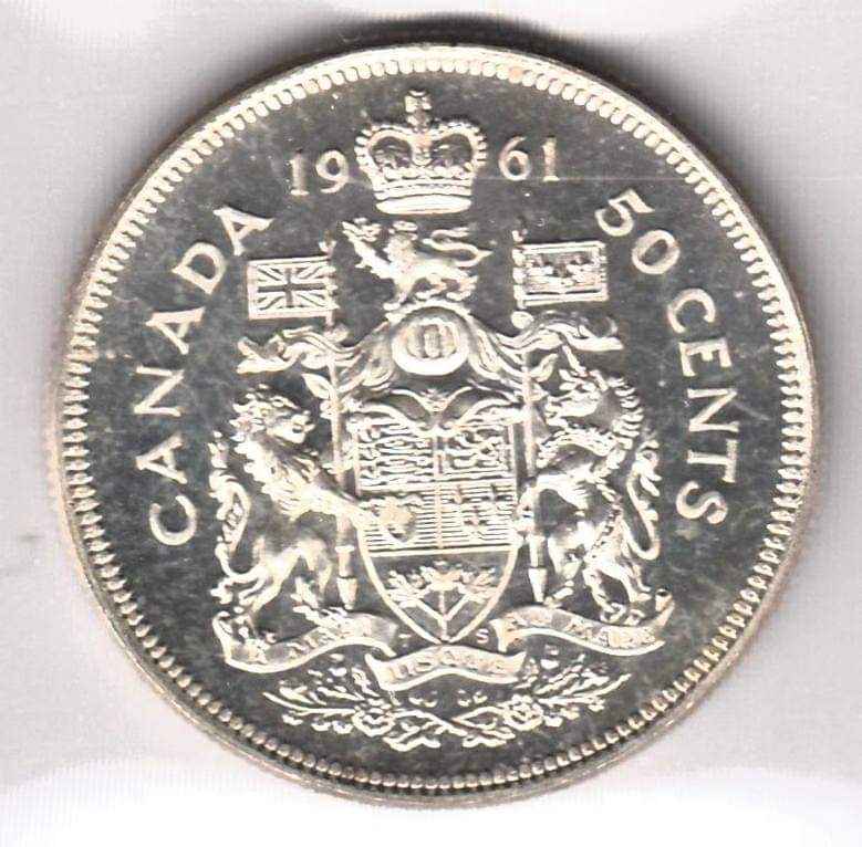 1961 Canada Silver Half Dollar, ICCS PL Proof Like 64