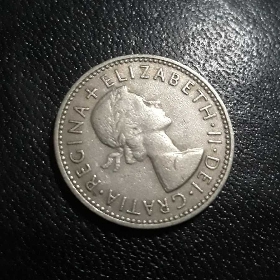 Britania Raya ( Great Britain ) - 1 Shilling 1956 KM905 : Koin / Asing
