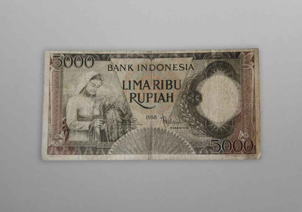 Uang Bank Indonesia 5.000 Pekerja Cokelat tahun 1958