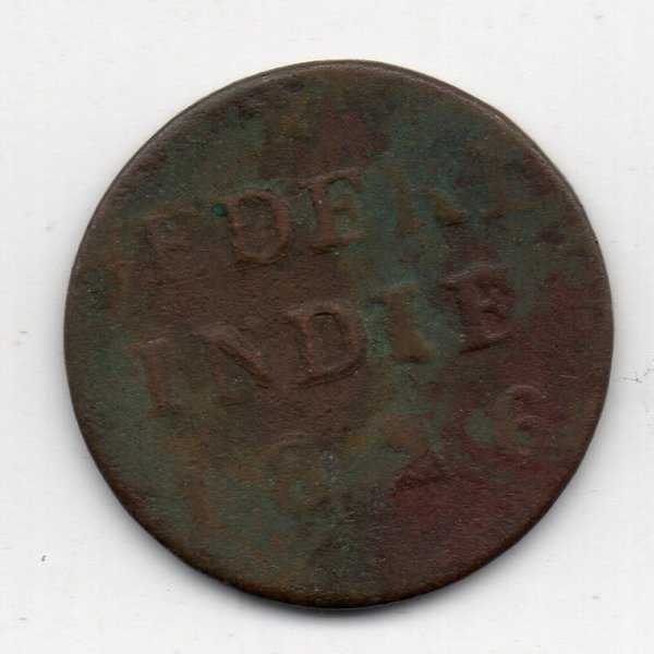 A1414 Neterlands Indie Seperempat Stuiver Tahun 1816 Bekas Sesuai Gambar
