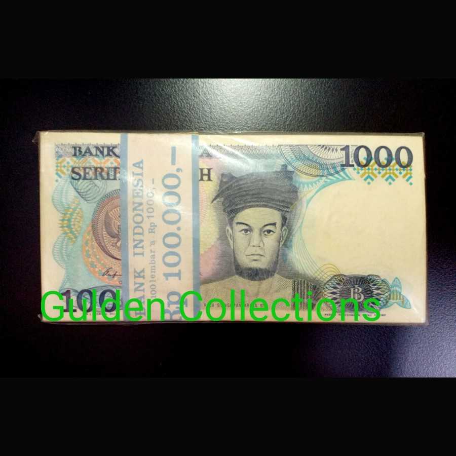 Uang Kuno 1000 Rupiah Sisingamangaraja 1987 REPLACEMENT SERI X UNC