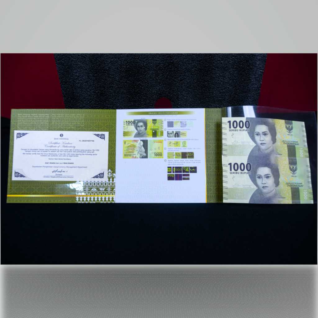 Uang Sambung 1000 Rupiah Dua Lembar