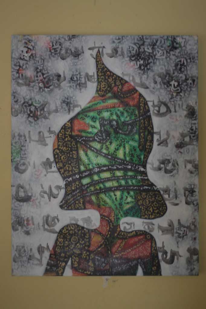 lukisan akrilik di atas kanvas "GUNUNGAN"