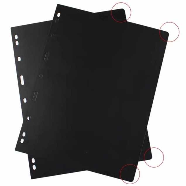 Refill hitam mingt penyekat refil transparan bijian eceran