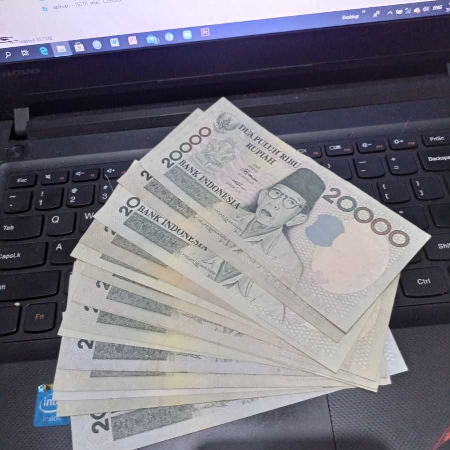 uang kuno 20000 ki hadjar Dewantara XF-VF