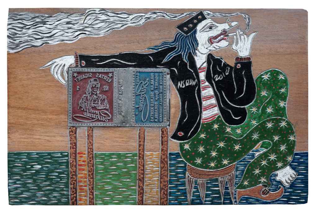 Lukisan Karya Nasirun #10 Stampel 2018 on Wood [A010]