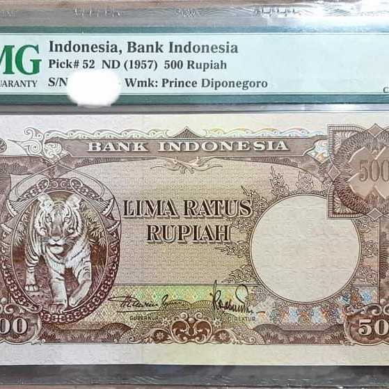 Uang Kuno indonesia Pmg 64 1957 Rp 500