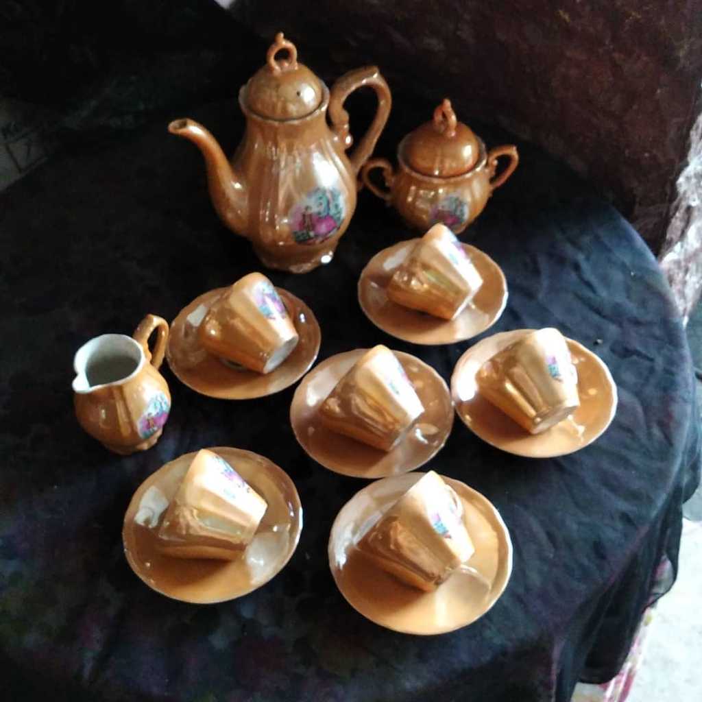 Tea Set Japan  mulus warna masih tajam murmer ekpresoo