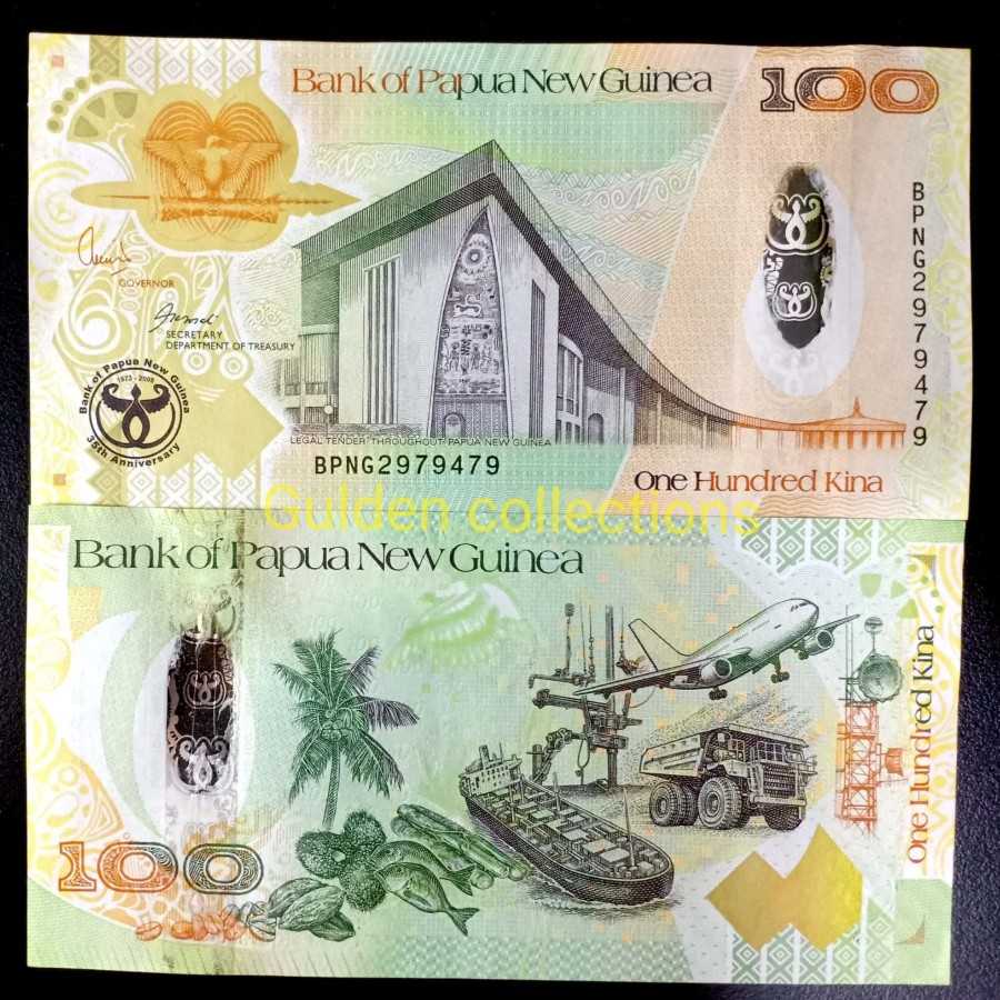 PAPUA NEWGUINEA 100 KINA HYBRID COMMEMORATIVE UNC