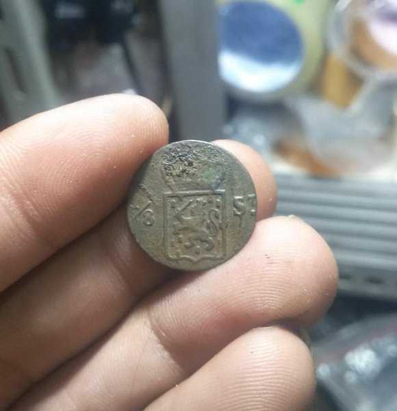 A 2134 Koin Kuno Nederland seperdelepan stuiver 1826 Bekas Pakai Kondisi Sesuai Gambar