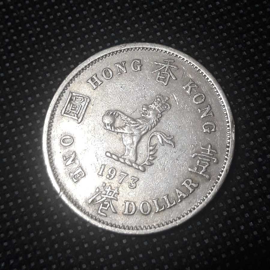 Hong Kong - 1 Dollar 1973 : Koin / Asing / Uang Kuno