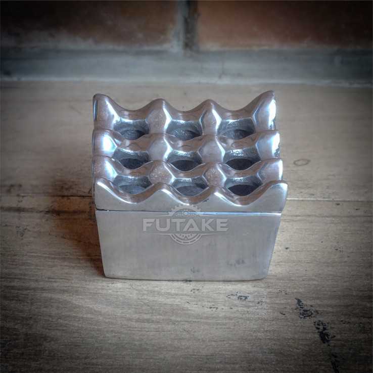 ASBAK ROKOK LUBANG 9 BAHAN ALUMINIUM HALUS HIASAN MODEL ASBAK