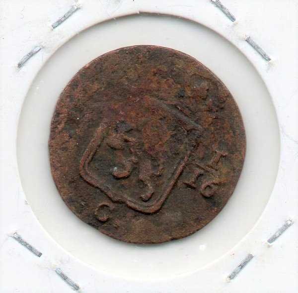 A2415 INDIAE BATAV DUIT TAHUN 1816 BEKAS SESUAI GAMBAR KOIN KUNO