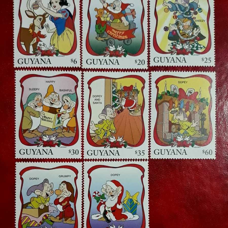 Perangko / Stamp : Guyana - Disney " Snow White " 8 pcs