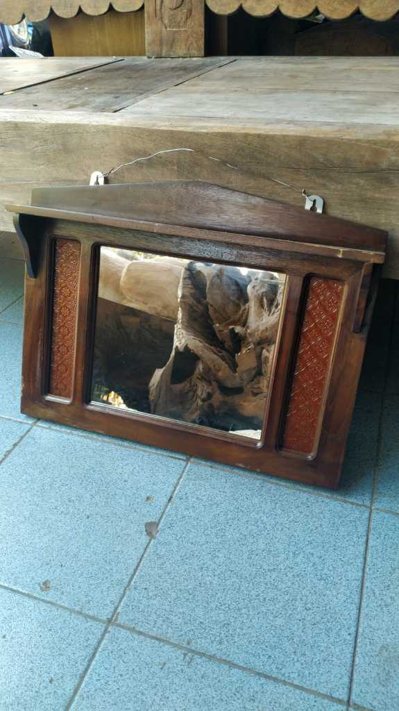 Kapstok kayu lawas panjang 60 cm tinggi 40 cm