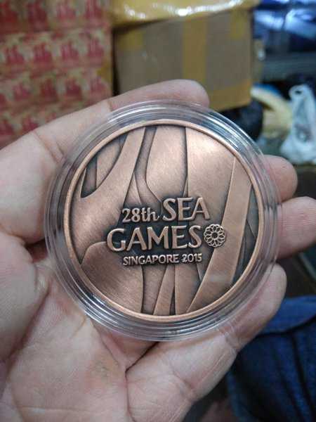 A1078 Medali Sea games Ke 28 Singapore Sesuai Gambar Ready