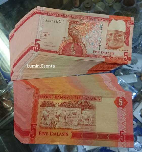 BL2480 Per 1 Lembar Gambia 5 Dalasis Tahun 2015 UNC