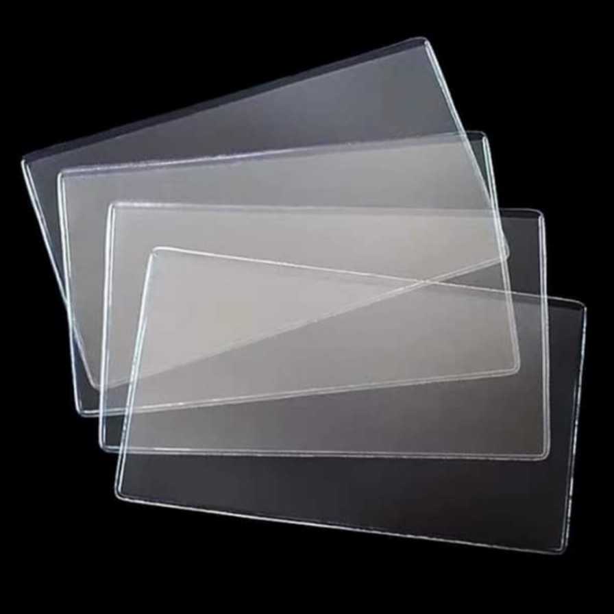 Plastik mika pelindung uang kertas perangko 180 x 105 mm bijian eceran