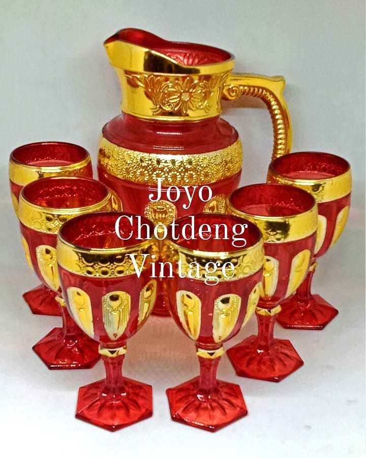 Set Pitcher dan 6 gelas kaki NOS