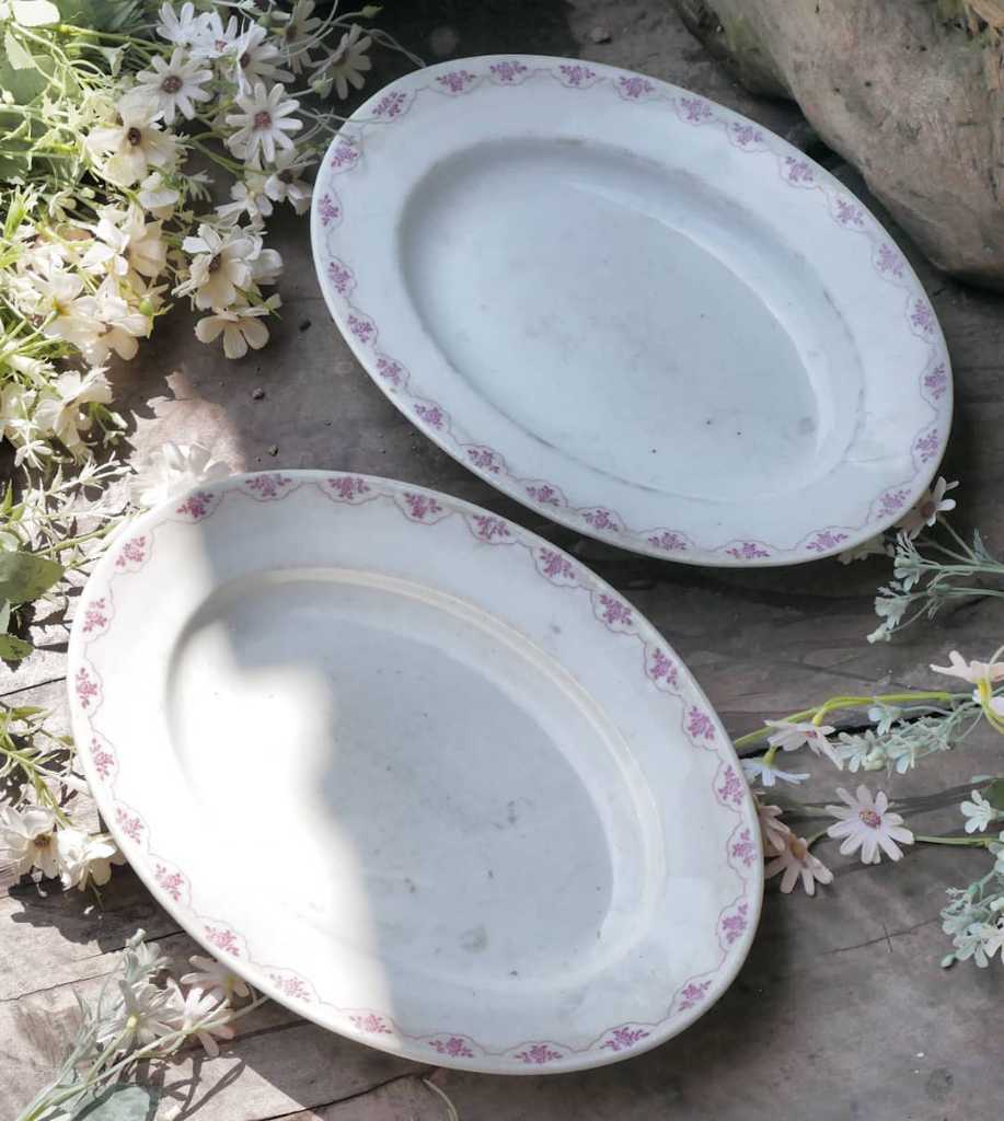 Piring Keramik Vintage Eropa