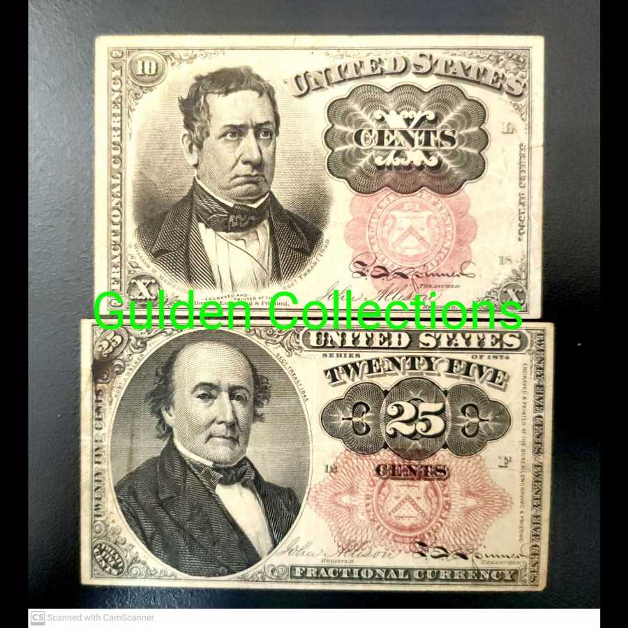 United States Amerika 10 Dan 25 Cent 1874 VF