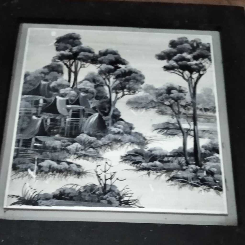 Tegel lukis pemandangan 27cm