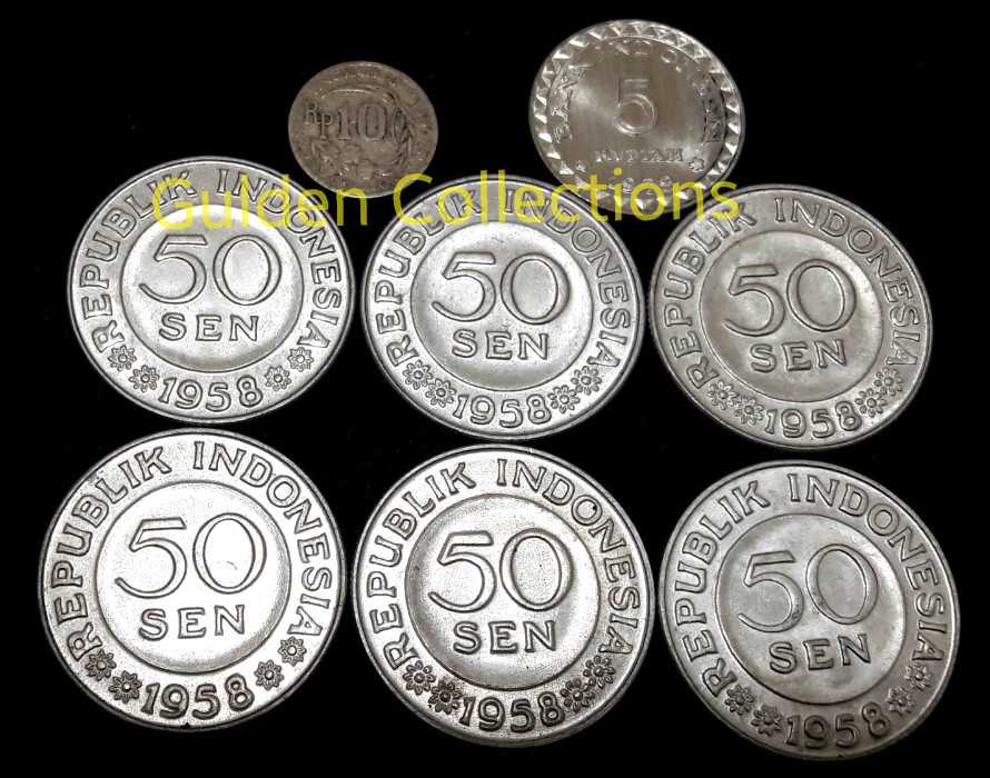 Paket Murah Uang Kuno Mahar Pernikahan Koin 18 Rupiah 10kx1 5kbx1 50x6