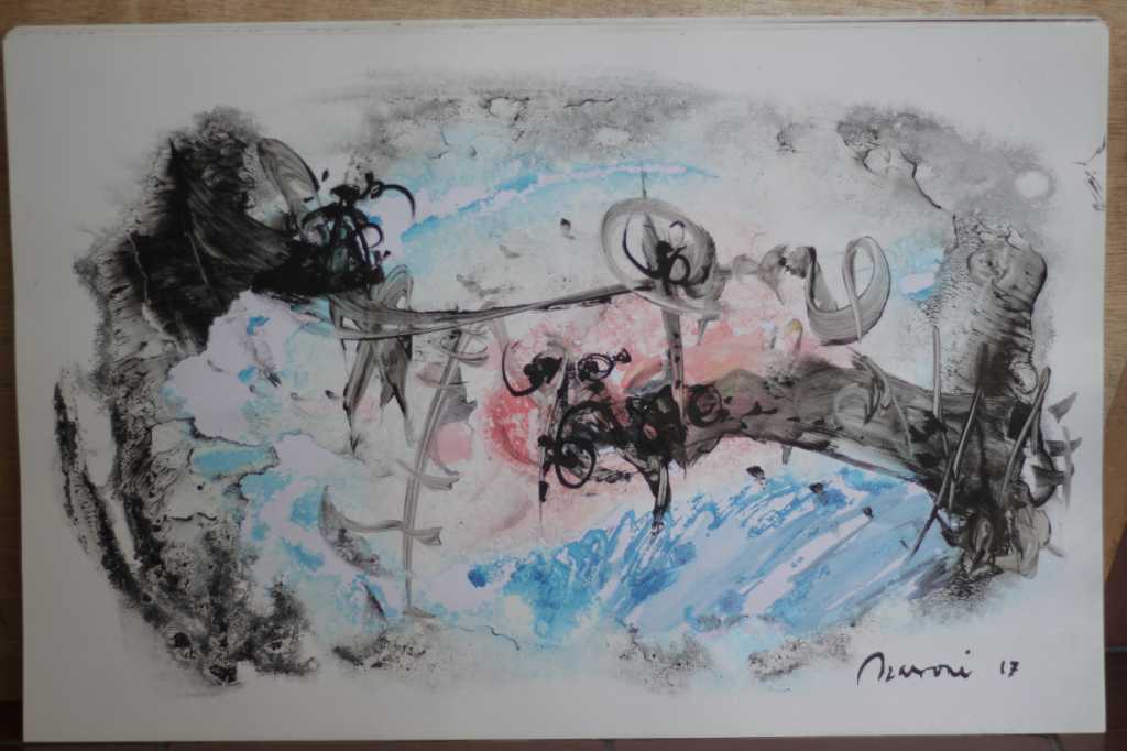 Lukisan tinta diatas kertas ( Di Langit )