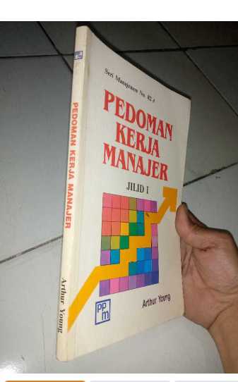Buku PEDOMAN KERJA MANAJER JILID 1  - Penerbit Pustaka Binaman Pressindo - Tahun 1990