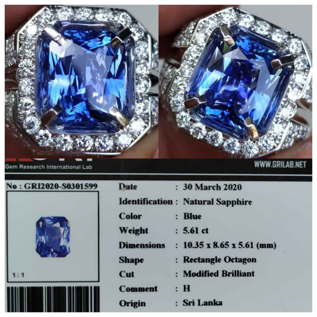 Natural blue Sapphire srilanka