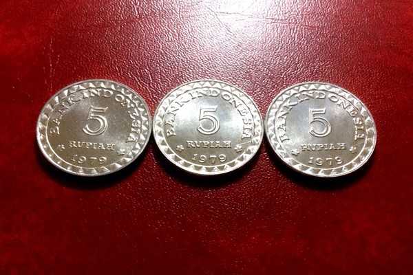 Paket uang kuno mahar pernikahan 15 rupiah 5x3pcs koin