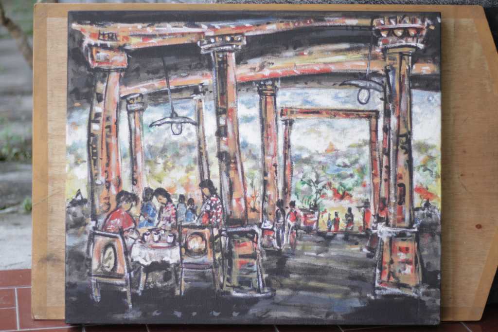 Lukisan akrilik diatas kanvas ( Serambi )