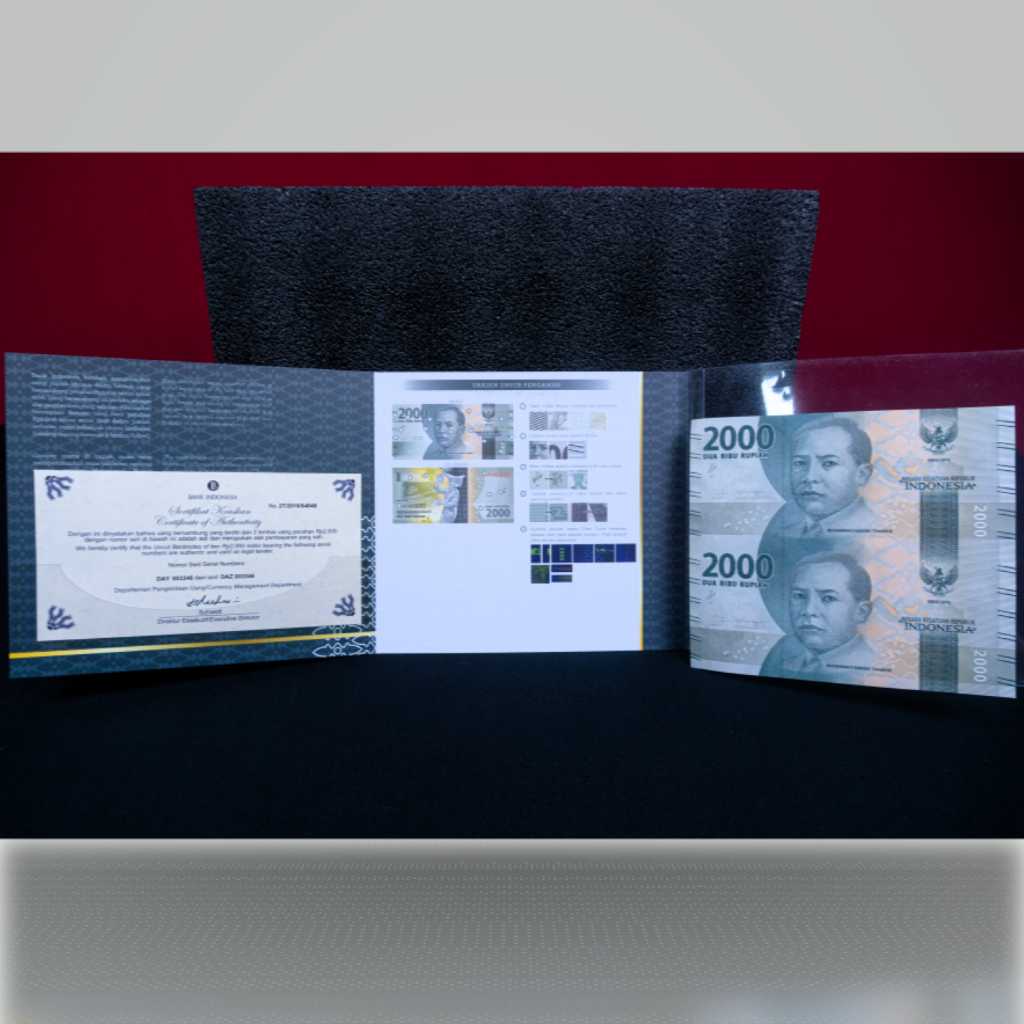 Uang Sambung 2000 Rupiah Dua Lembar